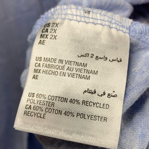 NWT Ideology Heather Blue Plus Full Zip Up Hoodie, size 2X - Picture 8 of 12